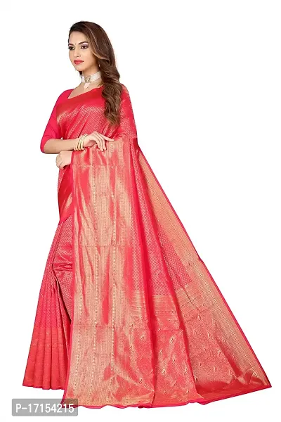 Khodiyar Enterprise Banarasi Silk Saree With Blouse Piece-thumb2