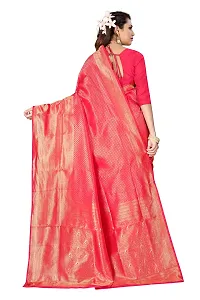 Khodiyar Enterprise Banarasi Silk Saree With Blouse Piece-thumb3