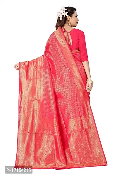 Khodiyar Enterprise Banarasi Silk Saree With Blouse Piece-thumb4
