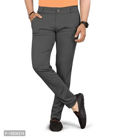 Buy The PS Men's Formal Regular Fit Cotton Blend Black, Dark Grey Combo  Trouser (Pack of 2) at Amazon.in