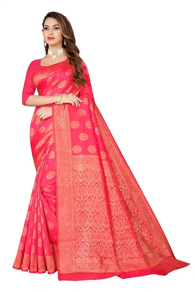 Stylish Polycotton Saree without Blouse piece For Women