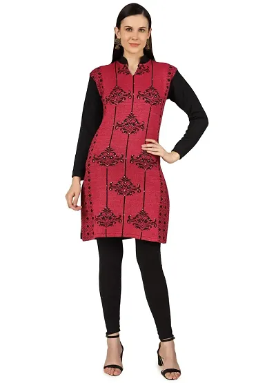 DIMSY Collection Women's Full Sleeve Woolen Kurta