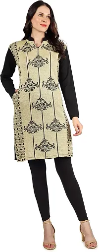 DIMSYCOLLECTION Womens Full Sleeves Woolen Kurta