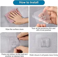 INVVA ENTERPRISE Plastic Multipurpose Kitchen Bathroom Shelf Wall Holder Adhesive Sticker Storage Rack, Diamond Shape Corner, Bathroom Corner - (White, Pack of 1)-thumb3