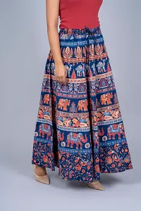 Jaipuri  Women Printed Skirts ( elastic waist band )-thumb2