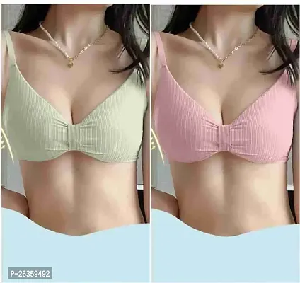 Stylish Everyday Soft Padded Women Bra Pack of 2-thumb0