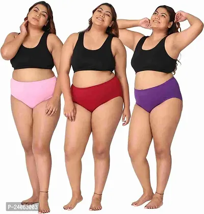 Plus Size Cotton Panty for women Pack of 3