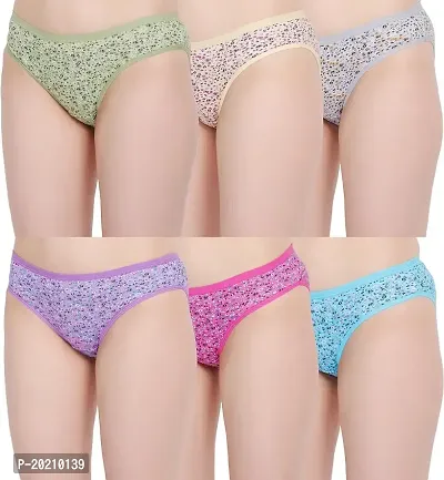 Classic Cotton Blend Printed Briefs for Women, Pack of 3