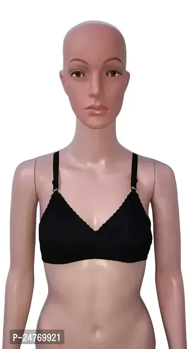 Julie C Cup Bra Black Color Cotton Fabric Pack of 1-thumb0
