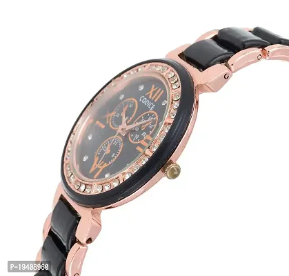 CODICE Black Dial Rose Gold Watches for Girls  Women Womenwatches-Meenablack-thumb2