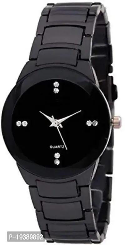 HIGHLOOK Enterprise Analog Leather Strap with Black Dial Casual Men Watch - HIENT-105