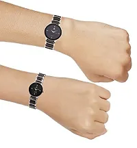 Geneva Jewel Black Dial Men's  Women's Quartz Analog Wrist Watch-thumb4