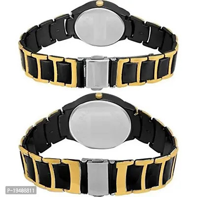 Quebec Iik Gold Black Couple Analog Watch for Men and Boys  Girls and Women Watches-thumb3