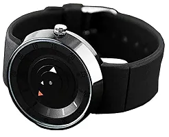 Peral Analog Unique Arrow Spinner Matt Finished Rubber Strap Black Dial Men's and Boy's Popular Wrist Watch-thumb1