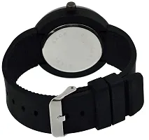 Peral Analog Unique Arrow Spinner Matt Finished Rubber Strap Black Dial Men's and Boy's Popular Wrist Watch-thumb2