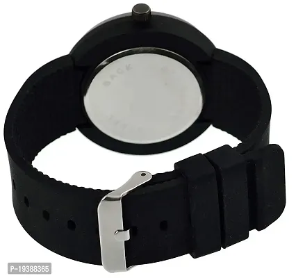 Peral Analog Unique Arrow Spinner Matt Finished Rubber Strap Black Dial Men's and Boy's Popular Wrist Watch-thumb3