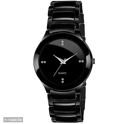 MOKSHA Analogue Black Dial Basics Wrist Watch for Men - IIK Full BK Men