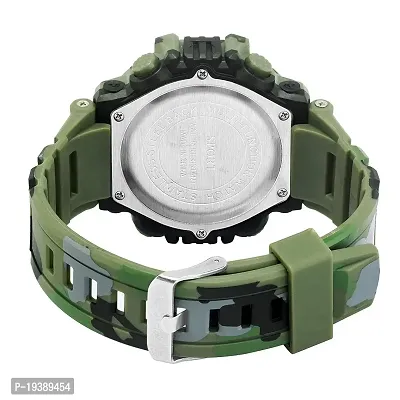 LORENZ Digital Multicolor Dial  Army Camouflage Green Strap Sports Watch for Men's  Boys | MK-3036-DG-thumb4