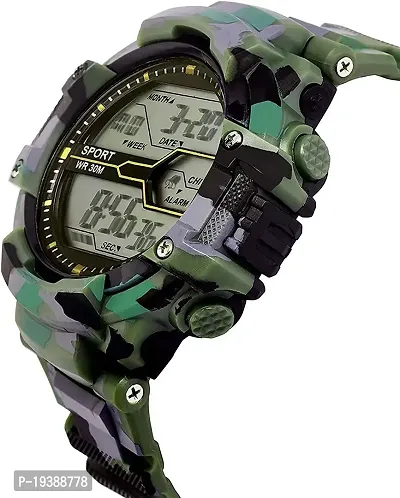 A Dress Digital Black Dial Men's Watch-Army-Green-thumb2