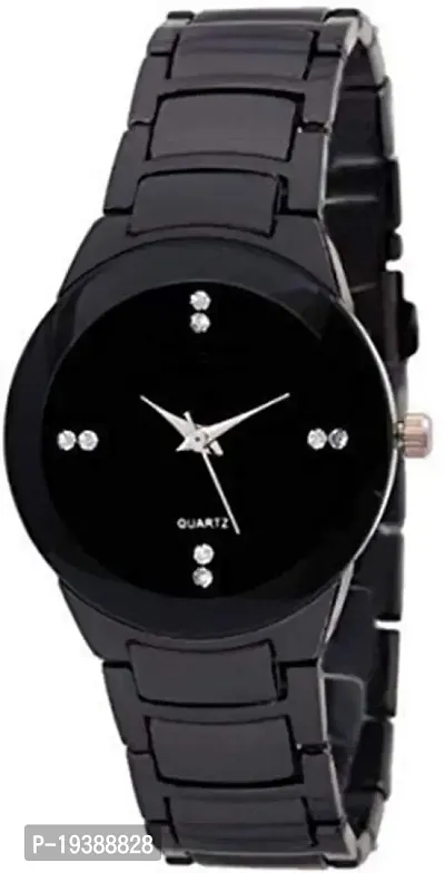 HIGHLOOK Enterprise Analog Leather Strap with Black Dial Casual Men Watch - HIENT-156