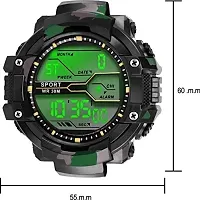 LORENZ Army Camouflage Green-Black Strap ?Digital Multicolor Dial Watch for Men | Watch for Boys- MK-3043-DG-thumb3