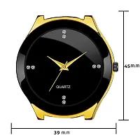 MOKSHA Analogue Black Dial Basics Wrist Watch for Men - IIK BK Gold Men-thumb3