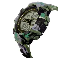 LORENZ Digital Multicolor Dial  Army Camouflage Green Strap Sports Watch for Men's  Boys | MK-3036-DG-thumb1