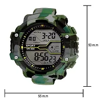 LORENZ Digital Multicolor Dial  Army Camouflage Green Strap Sports Watch for Men's  Boys | MK-3036-DG-thumb2