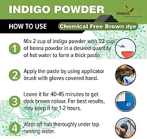 Goodsmaze - 100% Organic and Herbal Indigo Powder, for Natural Hair Coloring, Arrests Early Greying  Protects hair from Damage - 100g-thumb1