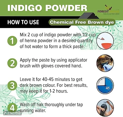Goodsmaze - 100% Organic and Herbal Indigo Powder, for Natural Hair Coloring, Arrests Early Greying  Protects hair from Damage - 100g-thumb2