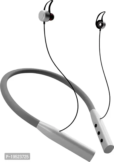 Stylish Grey Beige In-Ear Bluetooth Wireless Headphones With Microphone