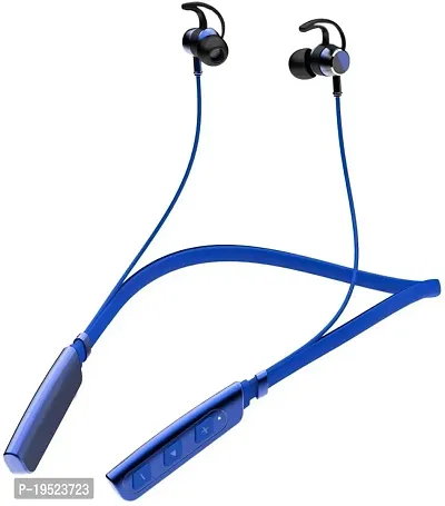 Stylish Blue Beige In-Ear Bluetooth Wireless Headphones With Microphone-thumb0