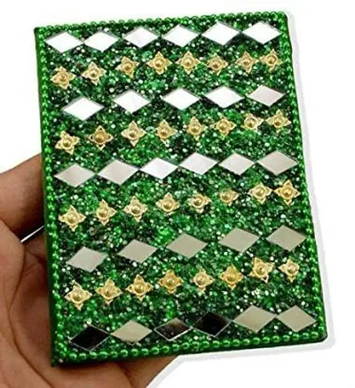 Shakuntala Vintage Diary with Pen Mini Diary unruled 100 Pages (Green, Pack of 2)