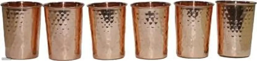 URE COPPER GLASS FOR COLD AND PURE DRINKING WATER ( Pack of 6 )