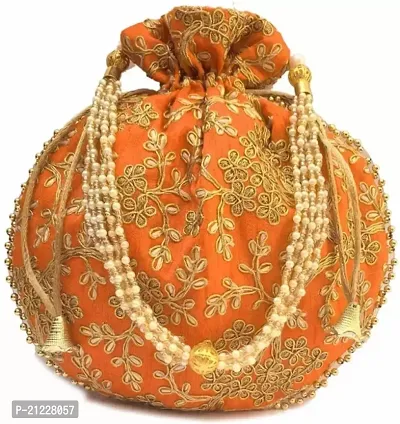 Embroidered Bridal Potli Bags  Fancy Potli Bag for Wedding, Engagement  Return Gift for Women