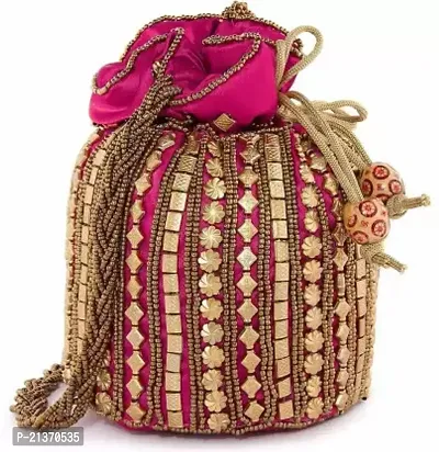 Womens Ethnic Rajasthani Potli Bag, Pouch Potli Purse for Women and Girls ( Pack Of 1 )-thumb0