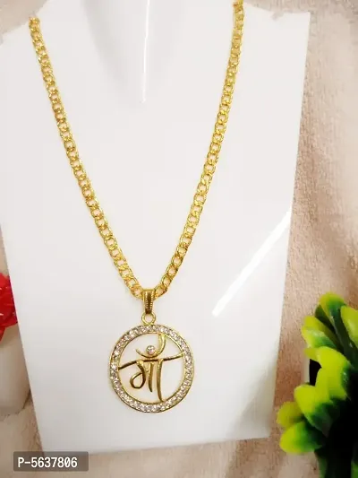 GOLD PLATED CHAINS WITH MAA PENDANT-thumb0