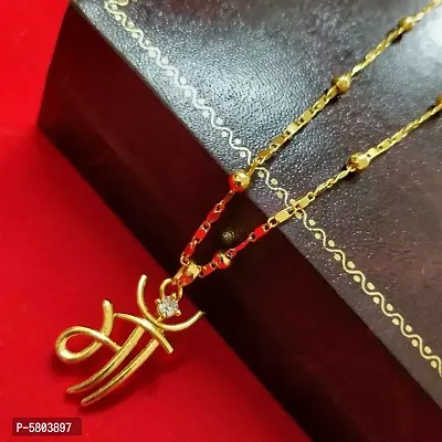 ELEGANT MAA PENDANT WITH GOLD PLATED CHAIN