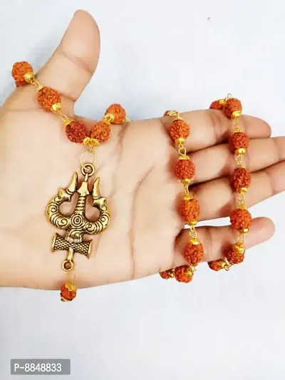 Shiva Rudraksha Chain With Locket-thumb0