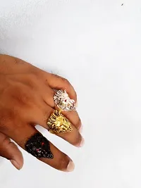 Elegant  Alloy Lion Ring Set Of 3 for Men-thumb1