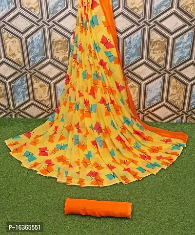 Fancy Titali Printed Georgette Saree-thumb4