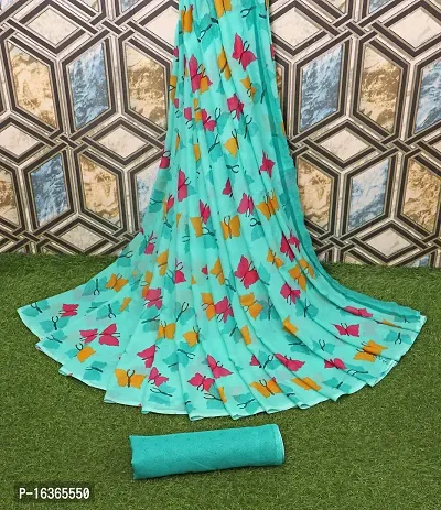 Fancy Titali Printed Georgette Saree-thumb3