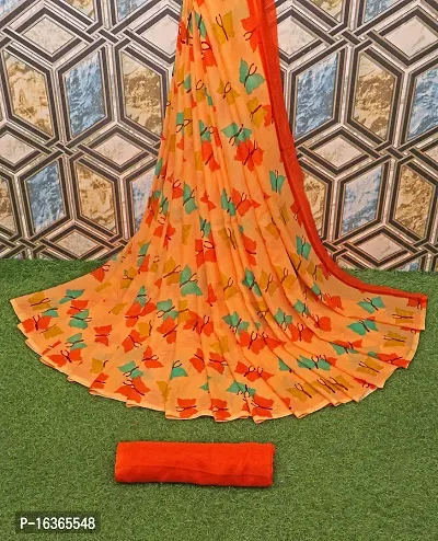 Fancy Titali Printed Georgette Saree-thumb4