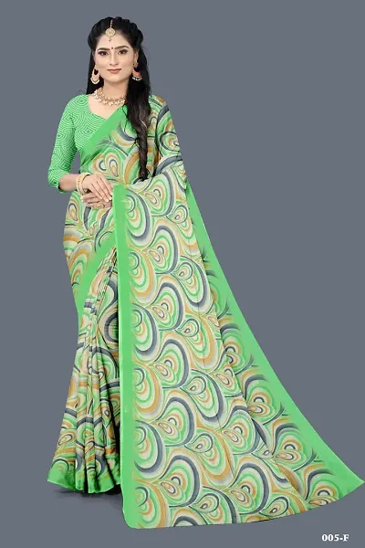 MAVIE Elegant Comfort Georgette Traditional Ribbon Regular Saree,