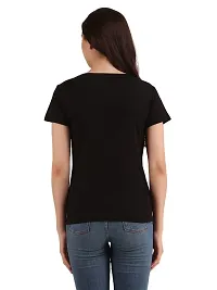 Printed Short Sleeve Round Neck T Shirt for Women and Girls-thumb1