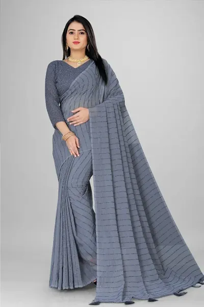 Glamorous Georgette Saree with Blouse piece 