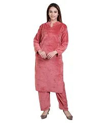 Classic Velvet Solid  Kurta Bottom Set for Women-thumb1