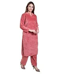 Classic Velvet Solid  Kurta Bottom Set for Women-thumb2