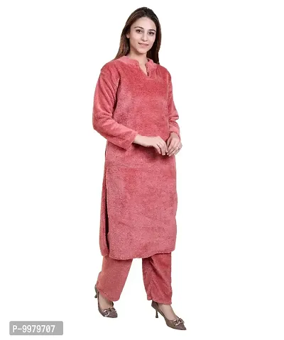 Classic Velvet Solid  Kurta Bottom Set for Women-thumb3