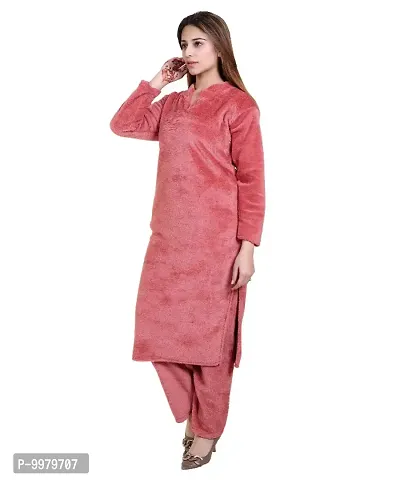 Classic Velvet Solid  Kurta Bottom Set for Women-thumb4